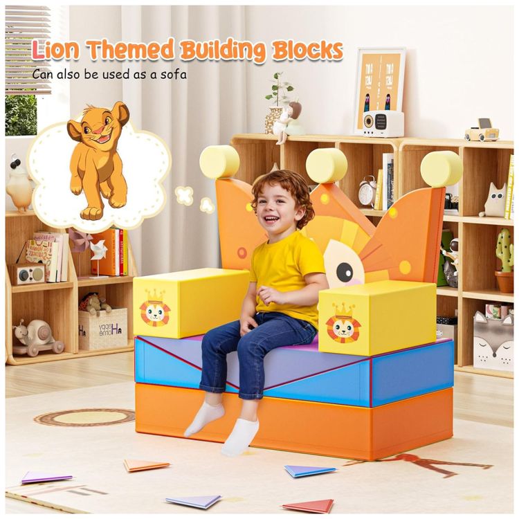 Blocos-de-Espuma-Lischwert-Tema-Leao-Soft-Play-para-Bebes-Imagem-2