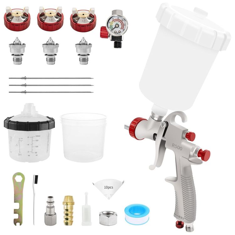 Pistola-de-Tintura-Kit-Premium-Pistola-LVLP-R500--Com-bicos-Imagem-0