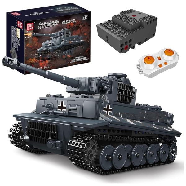 Kit-de-Construcao-Tanque-Tiger-MOC-com-800-Pecas-e-Controle-Imagem-0