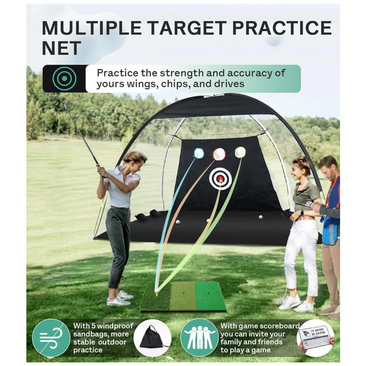 Rede-de-Golfe-com-Tapete-TriTurf-Dobravel-Rede-de-Treino-Imagem-3