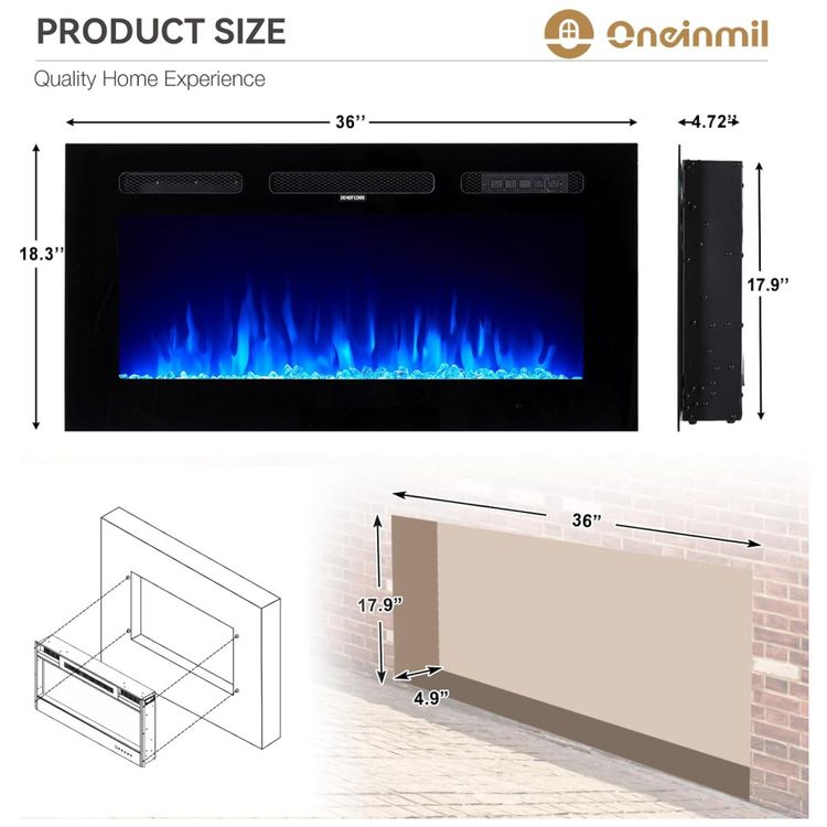 Lareira-Eletrica-oneinmil-91cm-Embutida-na-Parede-c--LED-Imagem-4
