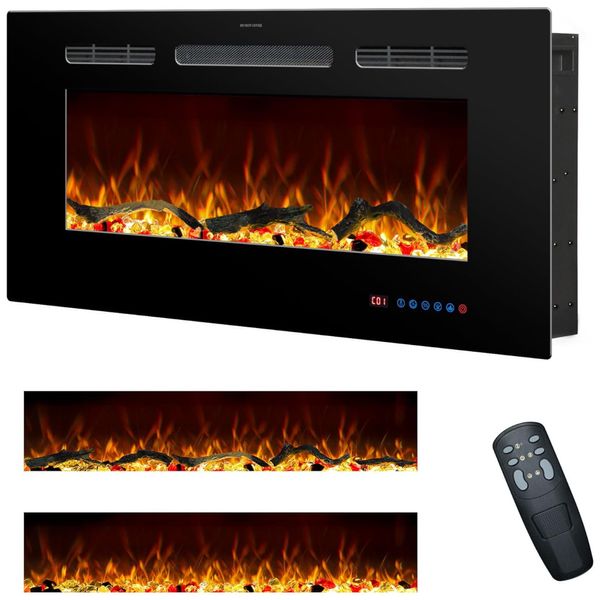 Lareira-Eletrica-de-762-cm-Embutida-na-Parede-c--Controle-Imagem-0