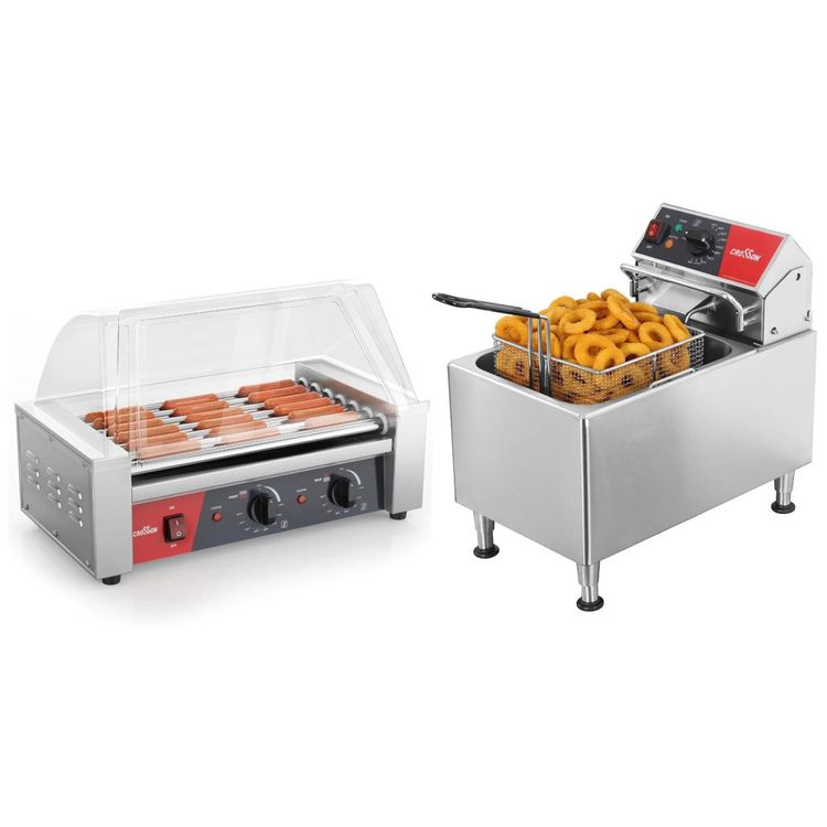 Maquina-de-Hot-Dog-com-7-Rolos-e-Fritadeira-Eletrica-Imagem-0