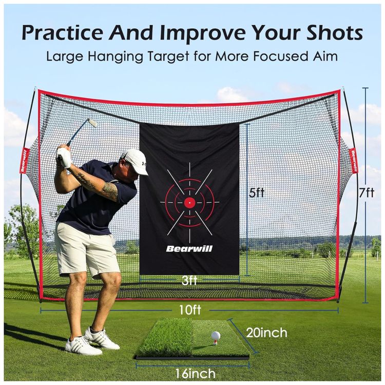 Rede-de-Treino-de-Golfe-Bearwill-3x2m-com-Tapete-Alvo-8-Imagem-3
