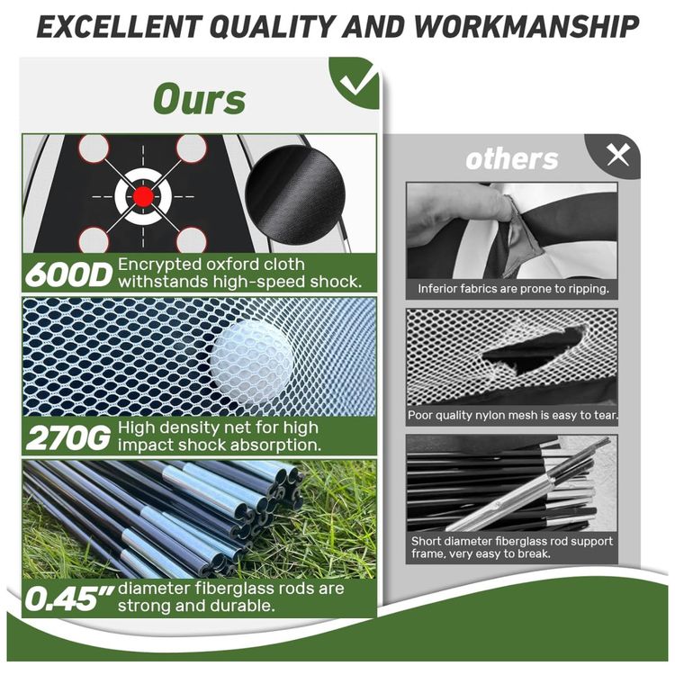 Kit-Completo-de-Treino-de-Golfe-com-Rede-e-Tapete-3-em-1---Imagem-3