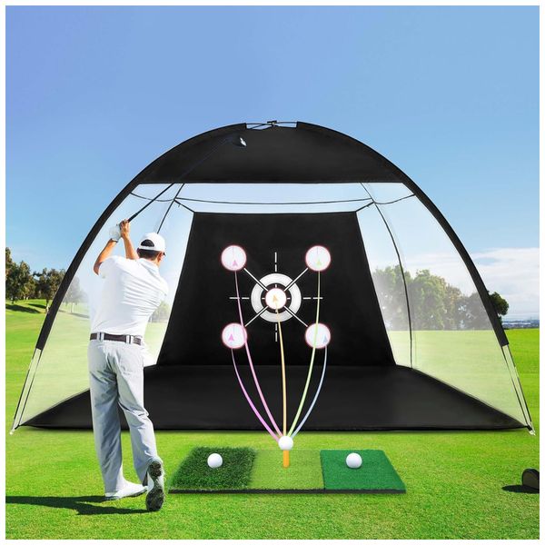 Rede-de-Golfe-com-Alvo-Central-e-4-Bolsos-Tapete-3-em-1-Imagem-0