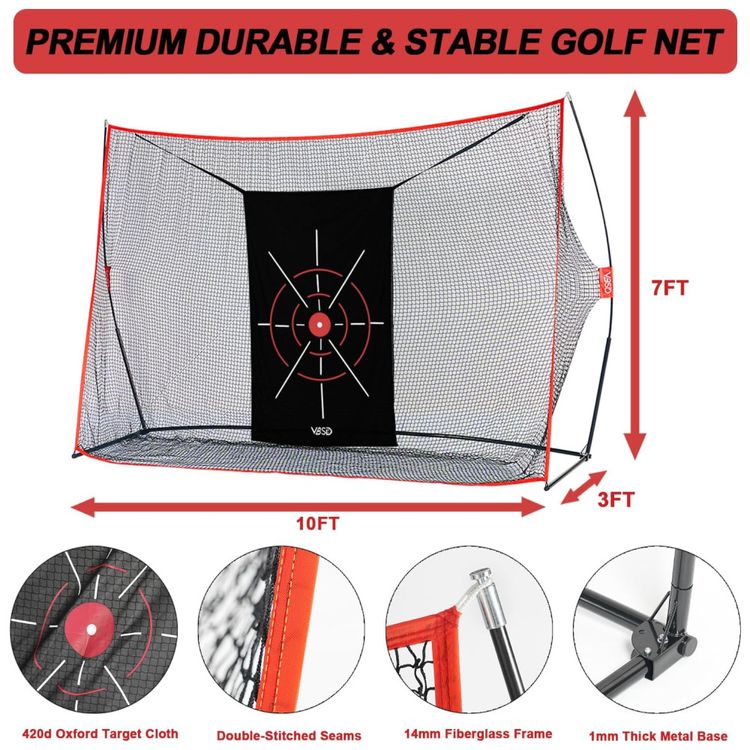 Rede-de-Golfe-com-Tapete-Alvo-Tees-Bolas---Duravel-e-Imagem-2