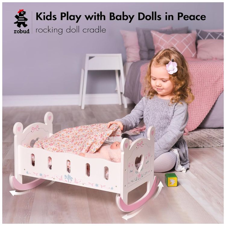 Cama-de-Boneca-de-Madeira-ROBUD-para-Bonecas-de-ate-45cm-Imagem-2