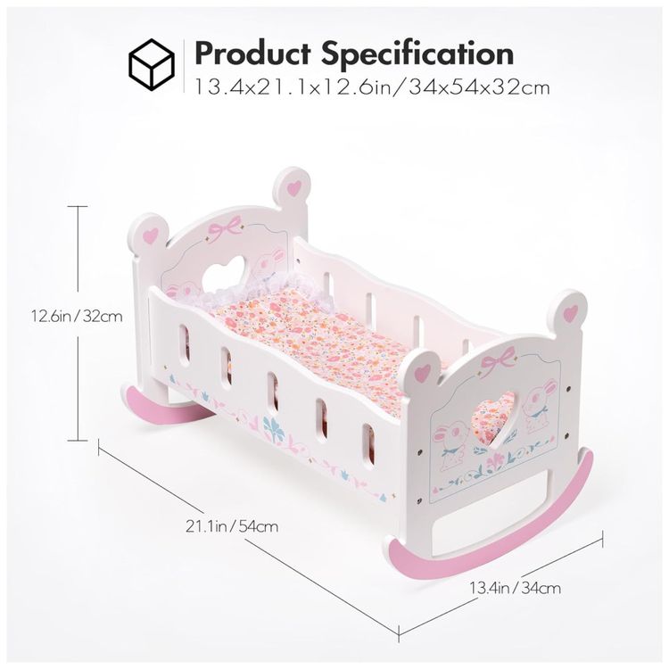 Cama-de-Boneca-de-Madeira-ROBUD-para-Bonecas-de-ate-45cm-Imagem-5