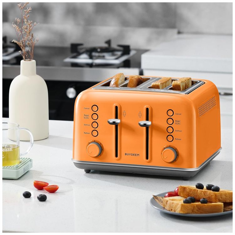 Torradeira-BUYDEEM-DT640-4-Paes-Fendas-Ampla-Inox-Retro-Imagem-6