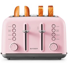 Torradeira-BUYDEEM-DT640-4-Paes-Inox-Rosa-Slots-Largos-Imagem-0