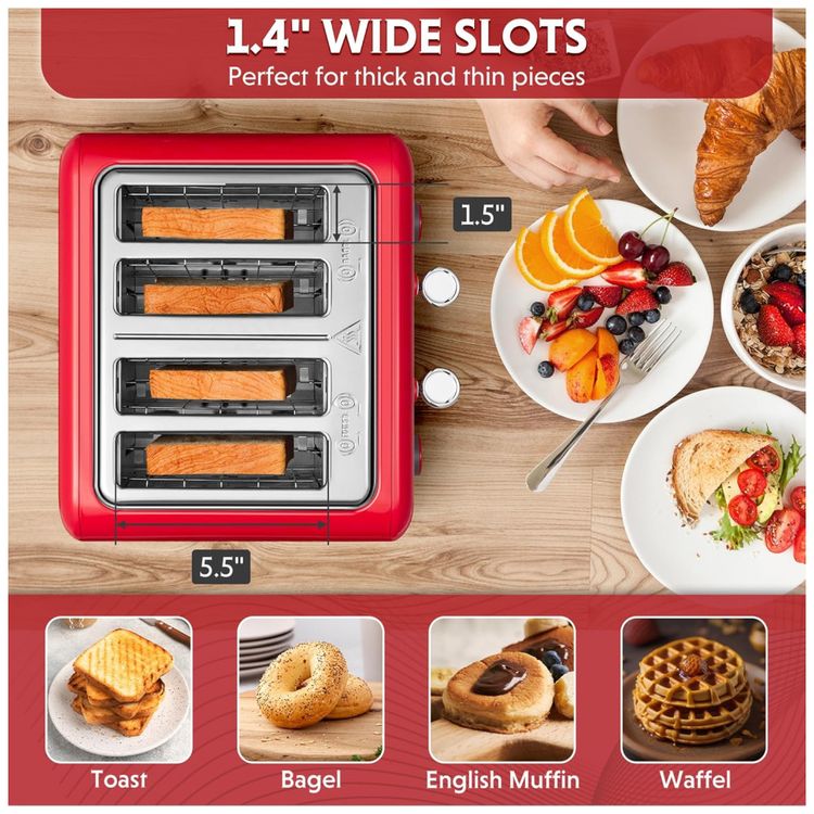 Torradeira-BUYDEEM-DT640-4-Fatias-Slots-Largos-Aco-Inox-Imagem-2