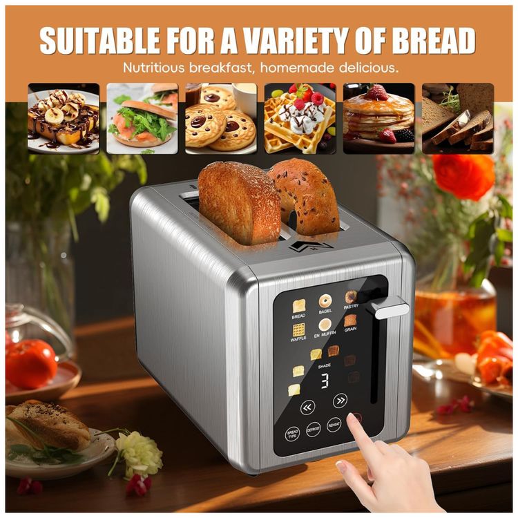 Torradeira-2-fatias-em-aco-inox-tela-touch-timer-digital-Imagem-4