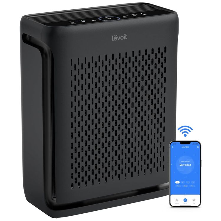 Purificador-de-Ar-LEVOIT-Vital-100SP-Preto-para-Ambientes-Imagem-0