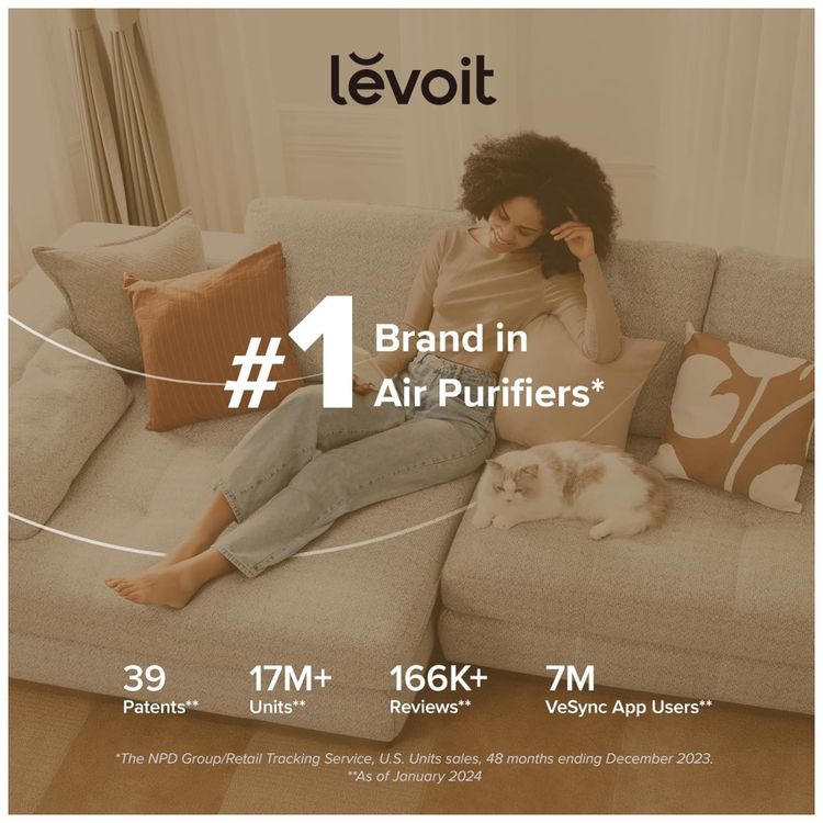 Purificador-de-Ar-LEVOIT-para-Casa-e-Quarto-Filtro-3-em-1-Imagem-6