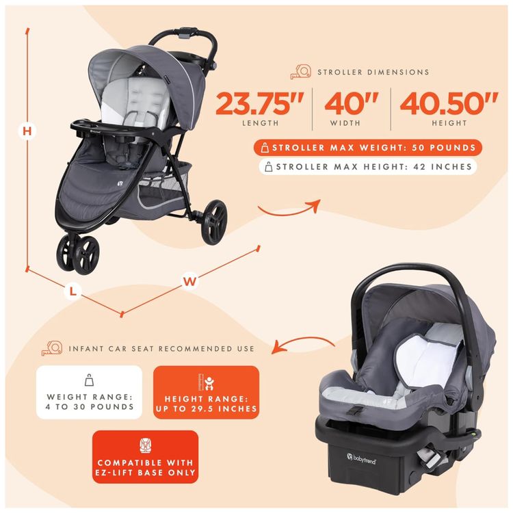 Sistema-de-Viagem-Baby-Trend-EZ-Ride-com-Cadeirinha-de-Bebe-Imagem-2