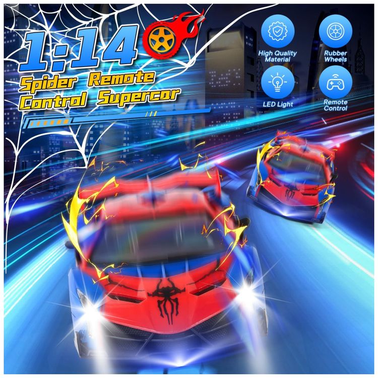 Carro-de-Controle-Remoto-Spider-Cars-Toys-com-Luzes-Ideal-Imagem-1