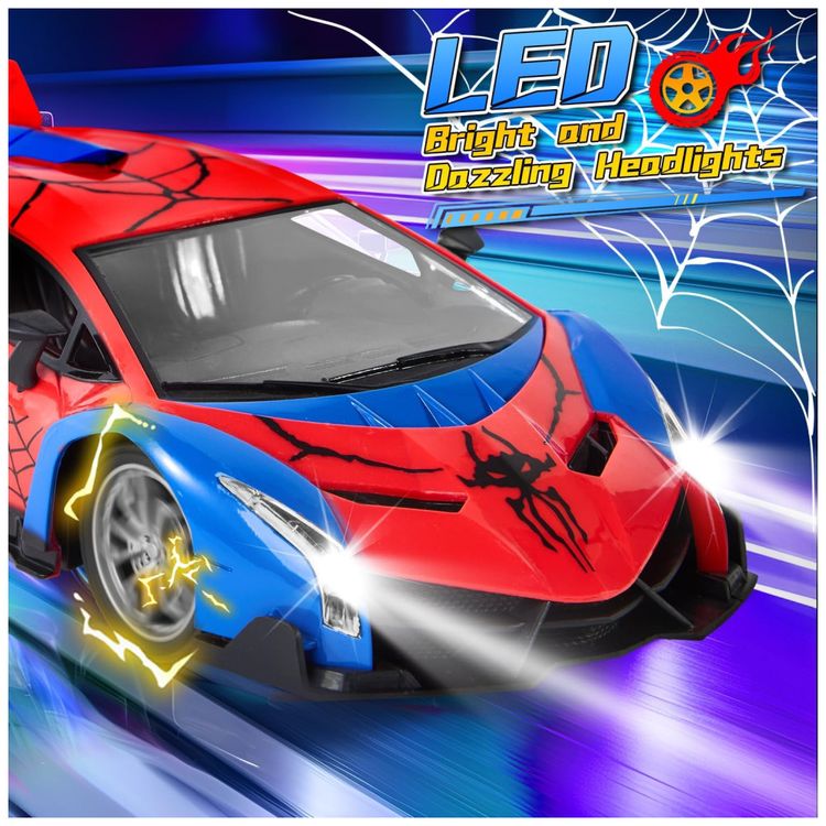 Carro-de-Controle-Remoto-Spider-Cars-Toys-com-Luzes-Ideal-Imagem-2