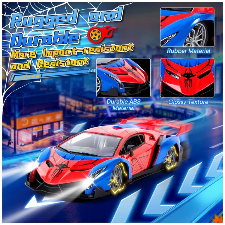 Carro-de-Controle-Remoto-Spider-Cars-Toys-com-Luzes-Ideal-Imagem-4