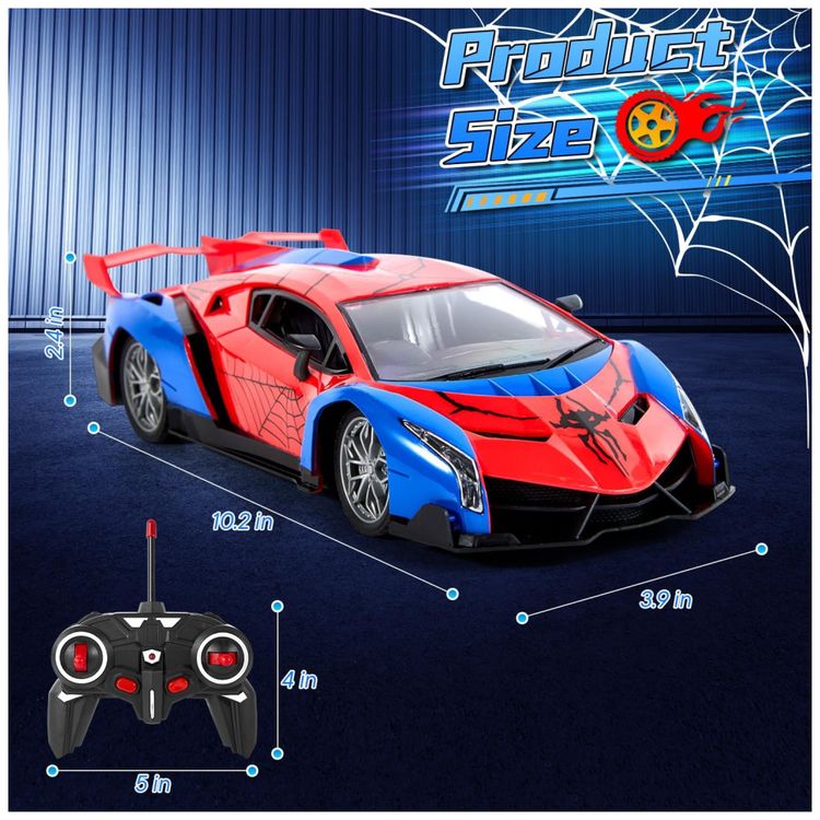 Carro-de-Controle-Remoto-Spider-Cars-Toys-com-Luzes-Ideal-Imagem-6