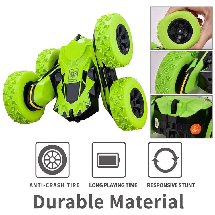 Mini-Caminhao-RC-Verde-Recarregavel-com-Luzes-LED-Controle-Imagem-2