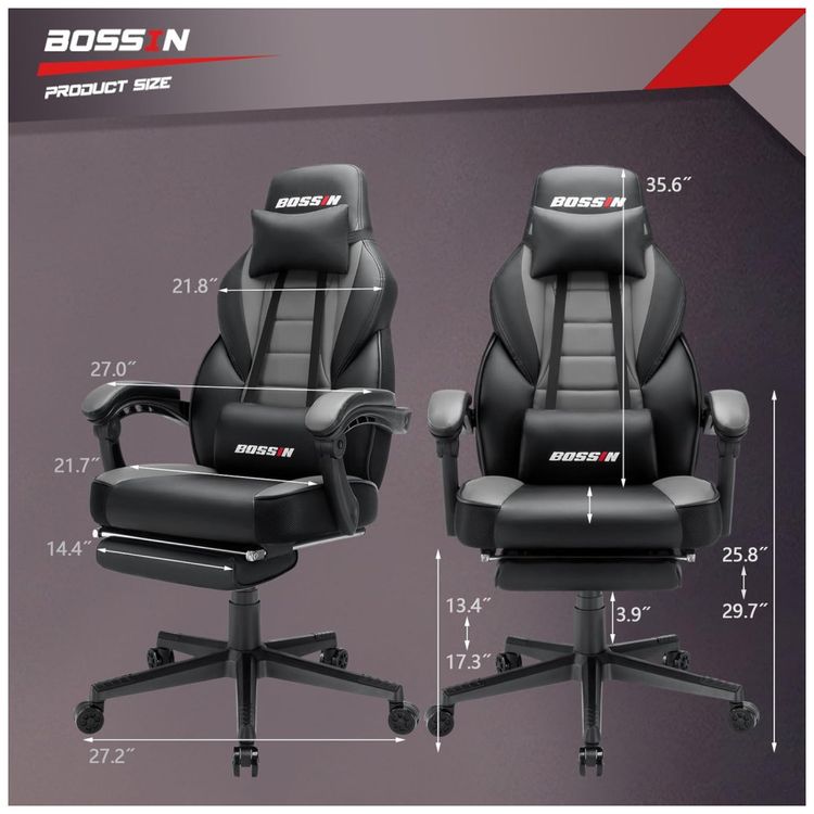 BOSSIN-Cadeira-de-Escritorio-Gamer-Reclinavel-e-Ergonomica-Imagem-2