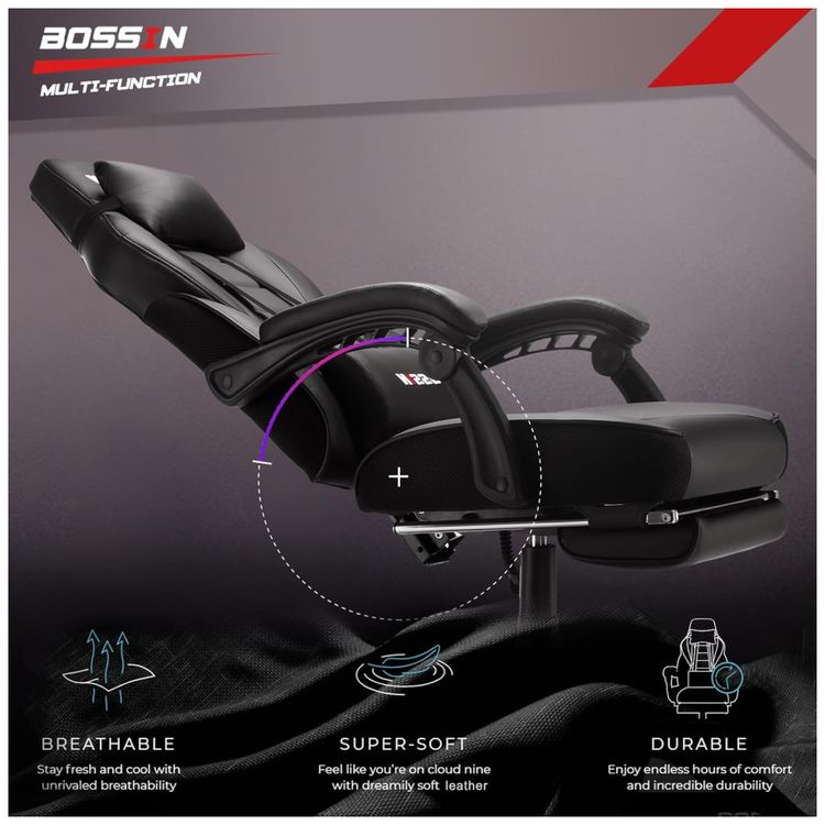 BOSSIN-Cadeira-de-Escritorio-Gamer-Reclinavel-e-Ergonomica-Imagem-3