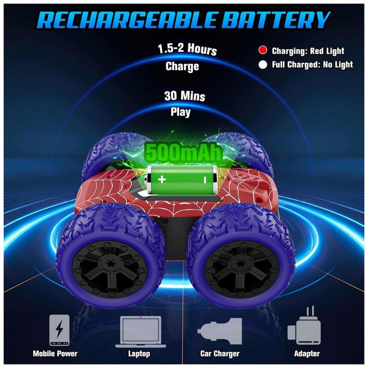Mini-Carro-de-Controle-Remoto-4x4-com-Luzes-LED-Acrobacias-Imagem-3