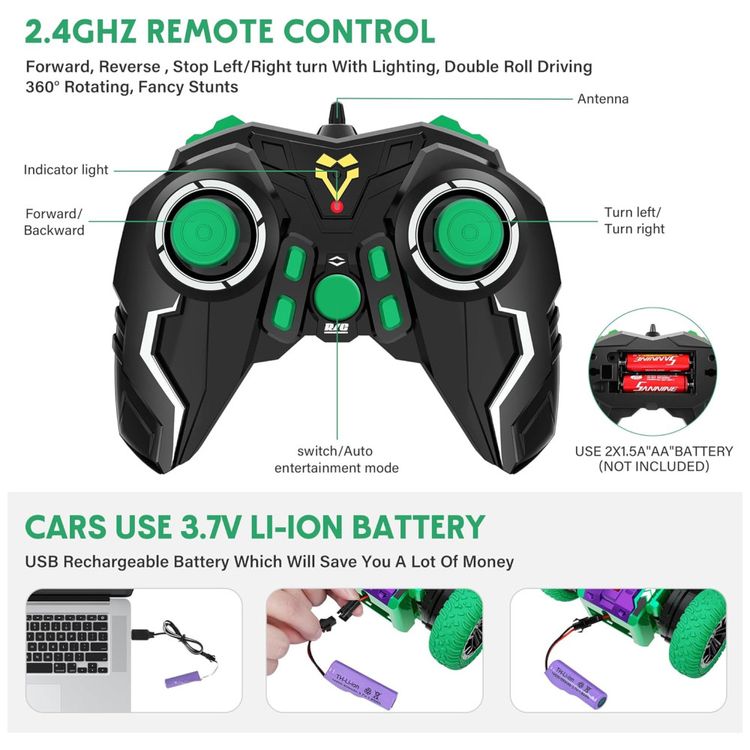 Carrinho-RC-Acrobatico-4x4-com-Controle-Duplo-Giros-360°-Imagem-3
