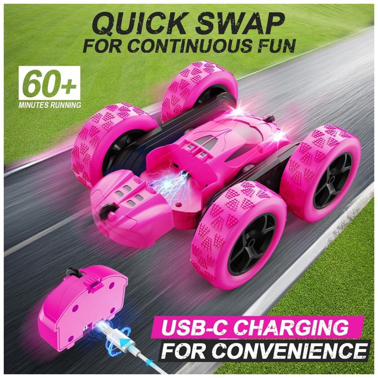 Carrinho-de-Controle-Remoto-Rosa-para-Meninas-Carro-de-Imagem-1