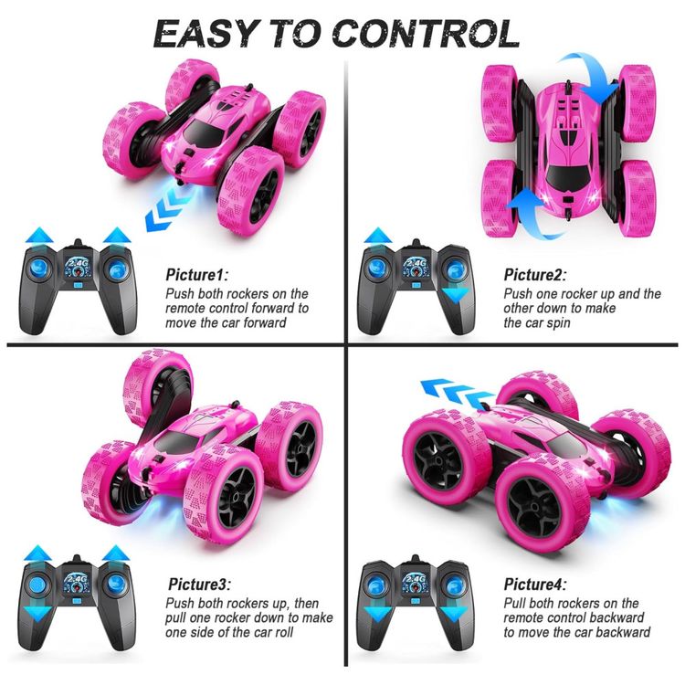 Carrinho-de-Controle-Remoto-Rosa-para-Meninas-Carro-de-Imagem-5