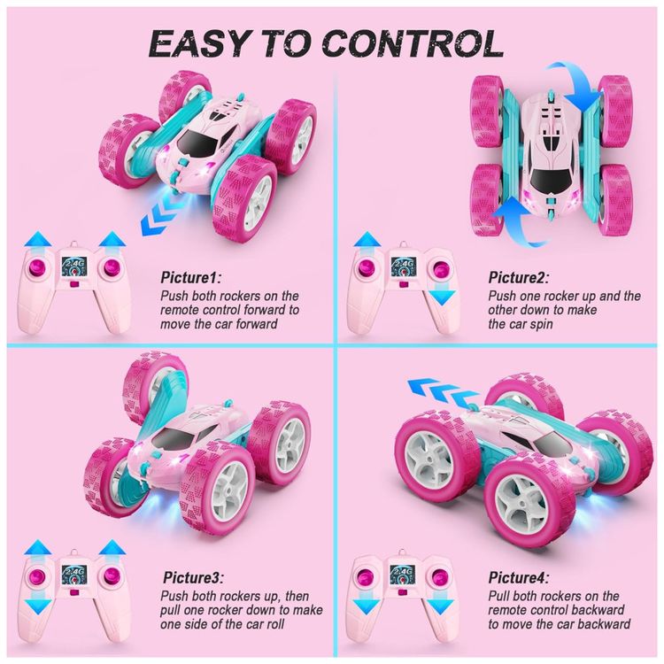 Carro-de-Controle-Remoto-Rosa-para-Meninas-Carro-de-Imagem-5