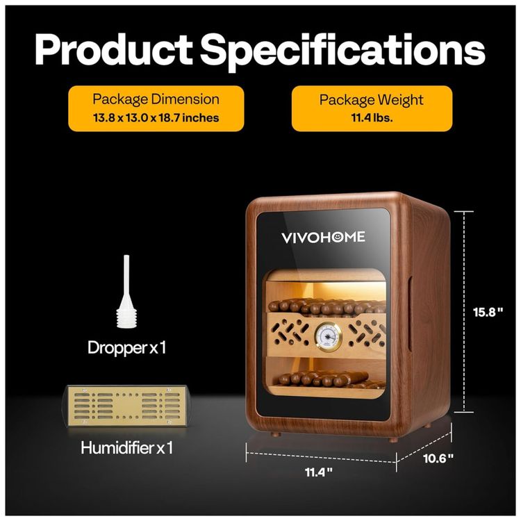 VIVOHOME-Umidor--Armario-de-Cedro-Espanhol-c--3-Prateleiras-Imagem-6
