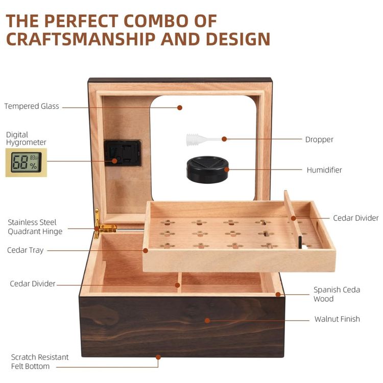 Umidor-de-Charutos-OTAKOKIT-Caixa-de-Cedro-com-Design-Imagem-5