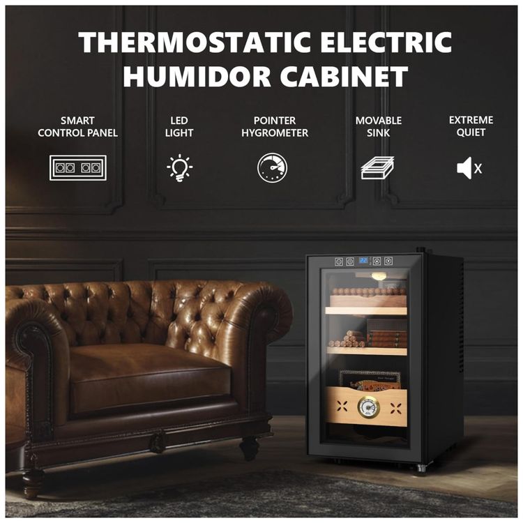 Umidor-de-Charutos-Eletrico-EUHOMY-25-Litros-com-Controle-Imagem-1