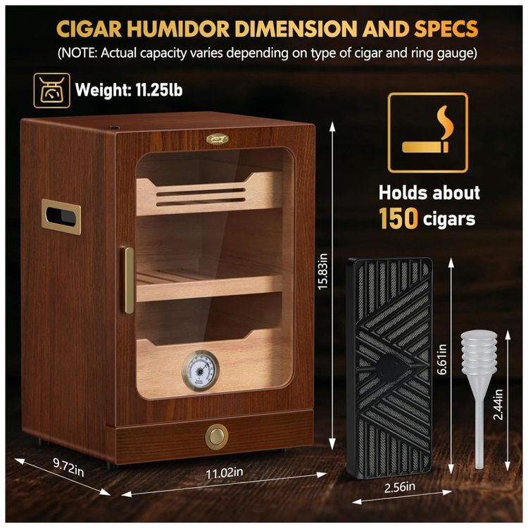 Umidor-de-Charutos-Tesonway-com-Luz-Automatica-Prateleiras-Imagem-6