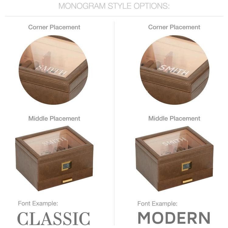 Umidor-de-Charutos-Elegante-Monogramada-Belmont-com-Tampo-Imagem-1