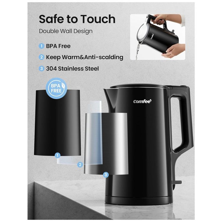 Chaleira-Eletrica-Dupla-COMFEE-17L-em-Aco-Inox-100--1500W-Imagem-2