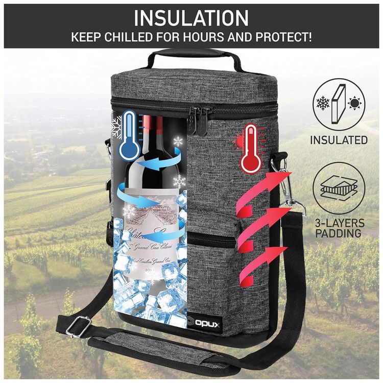 Porta-Garrafas-Termico-para-2-Garrafas-de-Vinho-OPUX-Bolsa-Imagem-1