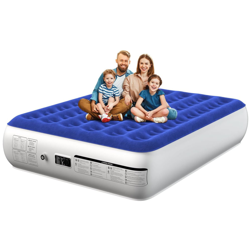 Colchão de Ar Queen com Bomba Integrada - Conforto Premium, Colchão Inflável Queen para Casa e Visitas - 203x152x33 cm,Xsleep