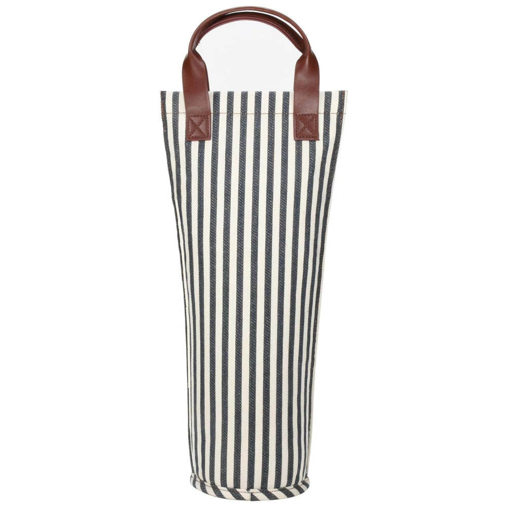 Sacola Térmica Isolada para Garrafa de Vinho Tirrinia, Ideal para Viagens e Piqueniques, Presente Perfeito para Amantes de Vinho, Listras Azuis