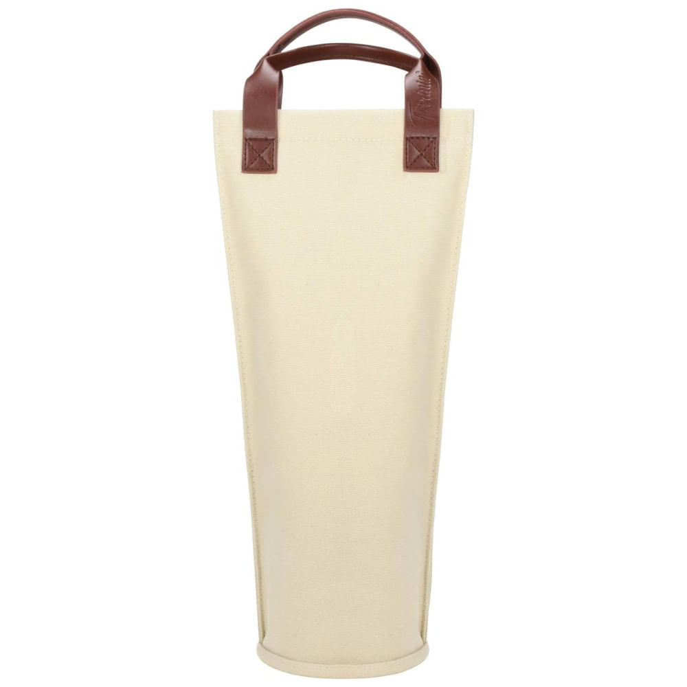Bolsa Térmica para Garrafa de Vinho Tirrinia, Bege em Lona, Design Elegante para Viagens, Piqueniques e Presentes