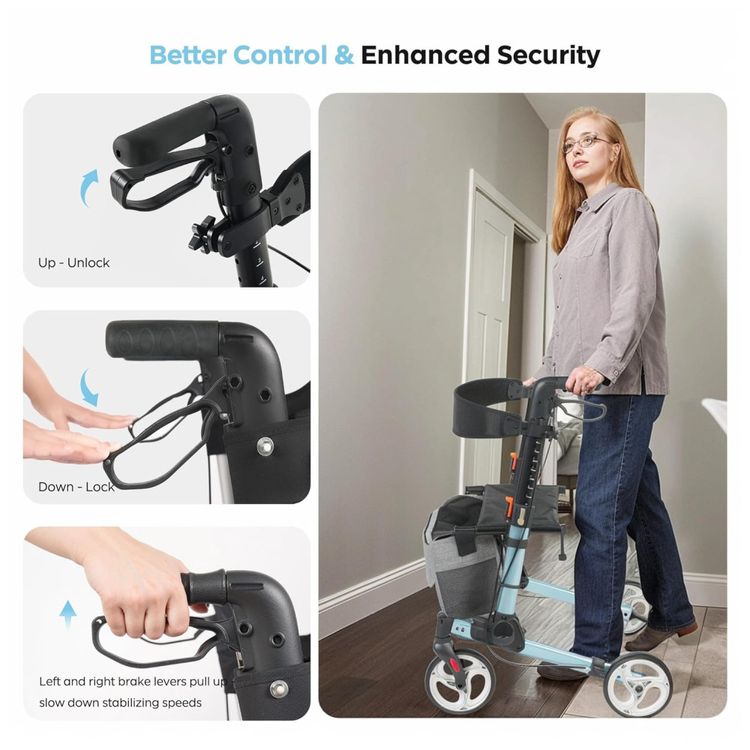 Andador-Rollator-Soges-com-Assento-Rodas-de-20-cm-Altura-Imagem-2