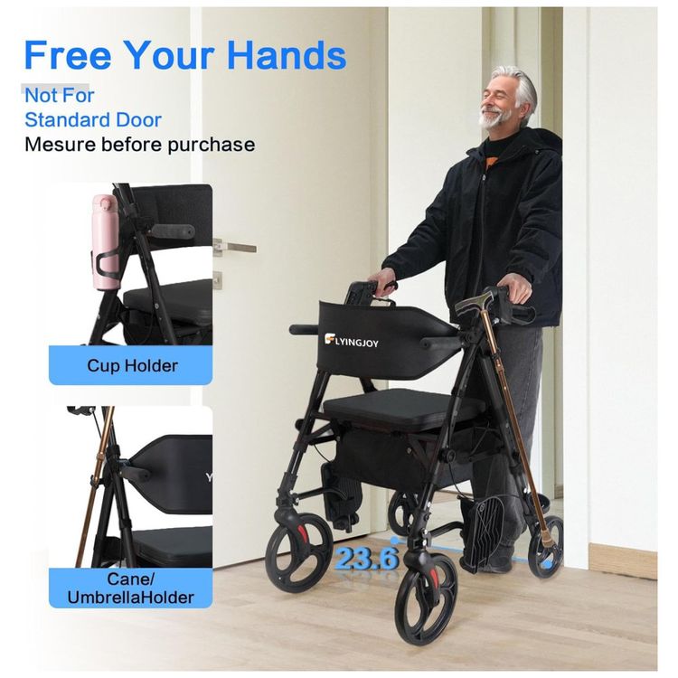 Andador-Rollator-2-em-1-Leve-com-Assento-e-Encosto-Extra-Imagem-2