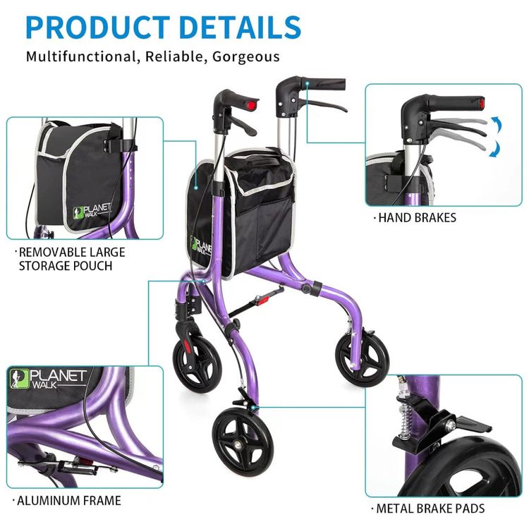 Rollator-Planetwalk-Premium-de-3-Rodas-para-Idosos-Leve-e-Imagem-3