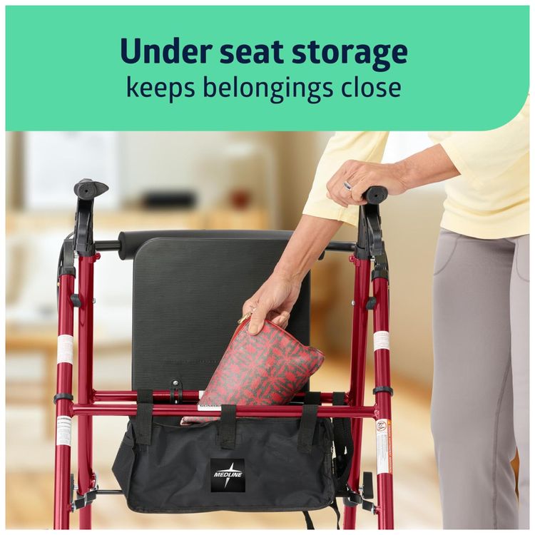 Andador-Rollator-Aluminio-Ultraleve-Medline-Vermelho-Imagem-4