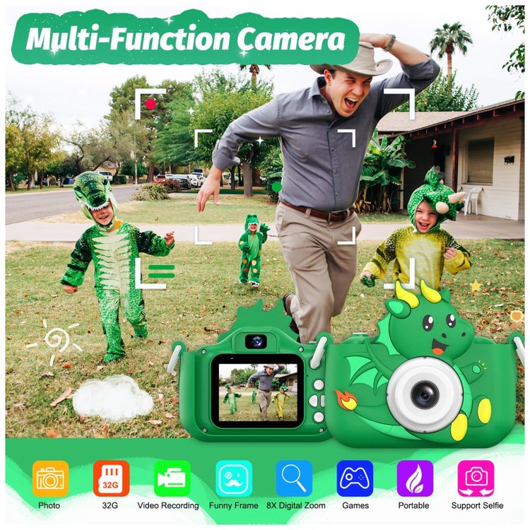 Camera-Selfie-Infantil-Goopow-verde-para-meninas-meninos-de-Imagem-1