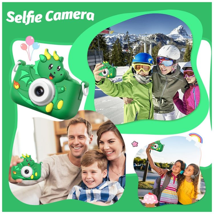 Camera-Selfie-Infantil-Goopow-verde-para-meninas-meninos-de-Imagem-2