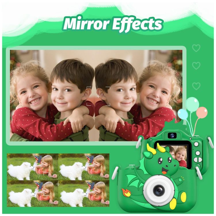 Camera-Selfie-Infantil-Goopow-verde-para-meninas-meninos-de-Imagem-6