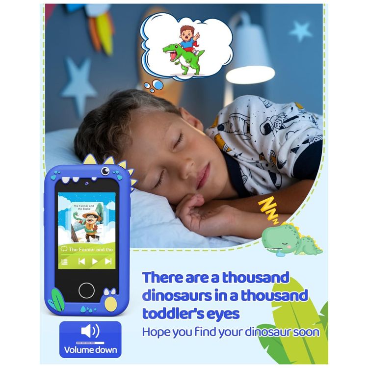 Telefone-Infantil-KOKODI-Dinossauro-Azul-Marinho-12MP-Imagem-5